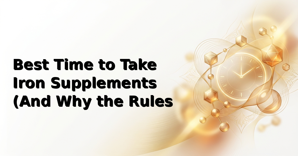Best Time to Take Iron Supplement | Three Arrows Nutra